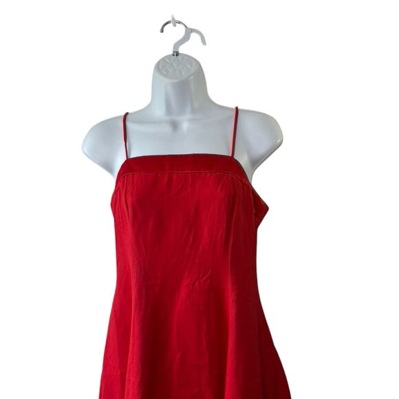 Y2K J.R. Nites Bright Red Fit & Flare Dress Size Women's Size 4 Made in the USA - Picture 2 of 7